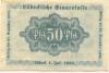 Lübeck - Staatskasse (Land) - 1.7.1920 - 31.12.1920 - 50 Pfennig 