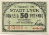 Lyck (heute: PL-Elk) - Stadt - -- - 50 Pfennig 