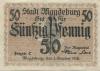 Magdeburg - Stadt - 1.10.1918 - 50 Pfennig 