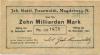 Magdeburg-Neustadt- Hauswaldt, Johann Gottlieb, Schokoladefabrik, Lübecker Str. 13 - - 30.11.1923 - 10 Milliarden Mark 