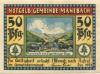 Manebach (heute: Ilmenau) - Gemeinde - Dezember 1921 - 50 Pfennig 