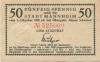 Mannheim - Stadt - - 1.7.1921 - 50 Pfennig 