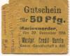 Marienwerder (heute: PL-Kwidzyn) - Westpreußischer Credit-Verein - 20.12.1916 - 50 Pfennig