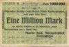 Markneukirchen - Plauener Bank AG - 8.8.1923 - 1 Million Mark 