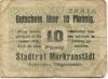Markranstädt - Stadt - - 31.12.1918 - 10 Pfennig 