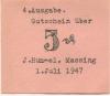 Massing - Hummel, J., Warenhaus - 1.7.1947 - 5 Pfennig 