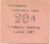 Massing - Hummel, J., Warenhaus - 1.7.1947 - 20 Pfennig 