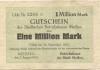 Meißen - Städtische Betriebskasse - 7.8.1923 - 30.9.1923 - 1 Million Mark 