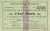 Mengede (heute: Dortmund) - Amtsverband - 14.8.1914 - 5 Mark 