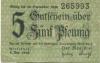 Merseburg - Stadt - 1.11.1919 - 30.9.1920 - 5 Pfennig 