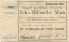 Meschede - Kreis - 31.10.1923 - 10 Milliarden Mark 