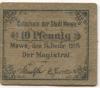 Mewe (heute: PL-Gniew) - Stadt - 14.12.1918 - 10 Pfennig 