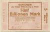 Miltenberg - Stadt - 22.9.1923 - 5 Billionen Mark 