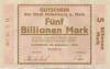 Miltenberg - Stadt - 22.9.1923 - 5 Billionen Mark 