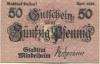 Mindelheim - Stadt - April 1920 - 50 Pfennig 