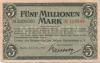 Moers - Verein der Bergwerke am linken Niederrhein eV - 8.9.1923 - 5 Millionen Mark