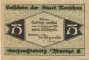 Monschau - Stadt - 1.7.1921 - 1.1.1922 - 75 Pfennig 