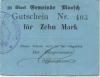 Moosch - Gemeinde - -- - 10 Mark 