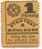 Mühldorf - Stadt - - 31.3.1921 - 1 Pfennig 
