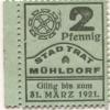 Mühldorf - Stadt - - 31.3.1921 - 2 Pfennig 
