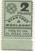 Mühldorf - Stadt - - 31.3.1921 - 2 Pfennig 