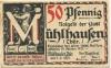 Mühlhausen - Stadt - 1.4.1921 - 31.10.1921 - 50 Pfennig 