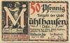 Mühlhausen - Stadt - 1.4.1921 - 31.10.1921 - 50 Pfennig 