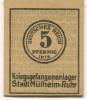 Mülheim - Kriegsgefangenenlager - 1915 - 5 Pfennig 