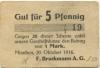München - Bruckmann, F., AG, Verlagsanstalt - 20.10.1916 - 5 Pfennig