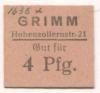 München - Grimm, Hohenzollernstr. 21 - -- - 4 Pfennig 