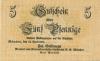 München - Sedlmayr, Josef, Brauerei zum Franziskanerkeller (Leistbräu) AG, Karl Proebst - 12.4.1917 - 5 Pfennig