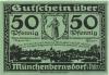 Münchenbernsdorf - Stadt - 1.8.1921 - 50 Pfennig 