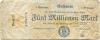 München-Gladbach - Stadt - 22.8.1923 - 5 Millionen Mark 