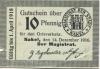 Nakel (heute: PL-Naklo nad Notecia) - Stadt - 14.12.1916 - 1.4.1918 - 10 Pfennig 