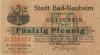 Nauheim (Bad) - Stadt - 1.6.1917 - 50 Pfennig 