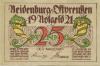 Neidenburg (heute: PL-Nidzica) - Stadt - November 1921 - 25 Pfennig