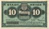 Neiße (heute: PL-Nysa) - Stadt - 1918 - 10 Pfennig 