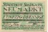 Neumarkt (heute: PL-Sroda Slaska) - Städtische Sparkasse - 10.10.1921 - 50 Pfennig 