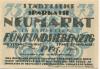 Neumarkt (heute: PL-Sroda Slaska) - Städtische Sparkasse - 10.10.1921 - 75 Pfennig 