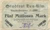 Neu-Ulm - Stadt - 22.8.1923 - 5 Millionen Mark 