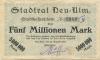 Neu-Ulm - Stadt - 22.8.1923 - 5 Millionen Mark 