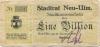 Neu-Ulm - Stadt - 15.11.1923 - 1 Billion Mark 