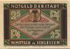 Nimptsch (heute: PL-Niemcza) - Stadt - 1921 - 25 Pfennig 