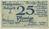 Nöschenrode (heute: Wernigerode) - Gemeinde - 1.4.1921 - 25 Pfennig