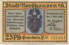Nordhausen - Stadt - 1.5.1921 - 25 Pfennig 