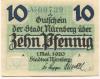 Nürnberg - Stadt - 1.5.1920 - 1.5.1921 - 10 Pfennig 