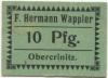 Obercrinitz (heute: Crinitzberg) - Wappler, F. Hermann, Gemischtwaren, Spitzenfabrikate - -- - 10 Pfennig 