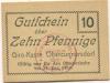 Obercunnersdorf (heute: Kottmar) - Girokasse - -- - 10 Pfennig