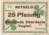 Oberdorla (heute: Vogtei) - Gemeinde - 1918 - 25 Pfennig 