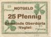 Oberdorla (heute: Vogtei) - Oberdorlaer Spar- und Darlehnskasssen-Verein eGmuH - -- - 25 Pfennig 